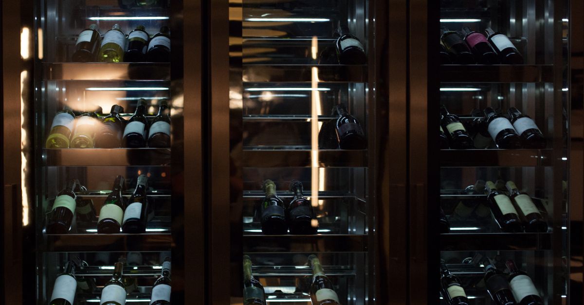 Wine Collection in a glass cupboard
